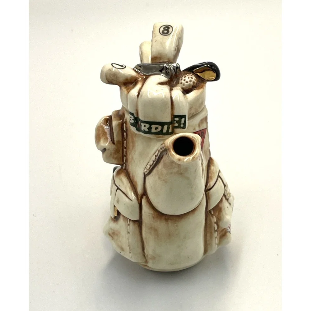 Vtg Paul Cardew Golf Trolley Bag Teapot 1 c Novelty Retro Golfer Links
